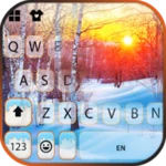 winter sun keyboard background android application logo